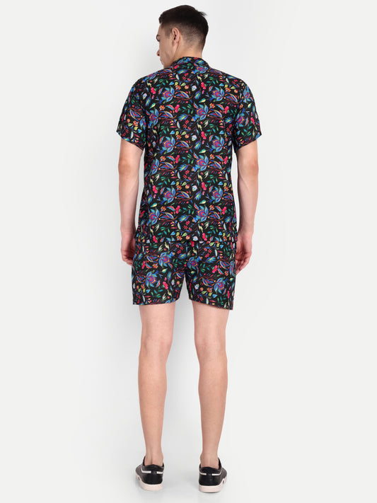 Men’s Co-Ord Set – Trendy T-Shirt & Bottom Wear Combo black