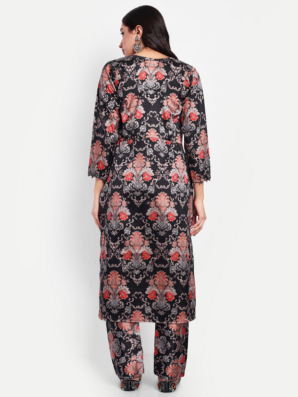 Elegant Women Co-ord Set – Stylish Matching Top & Bottom Outfit for Casual & Party Wear black