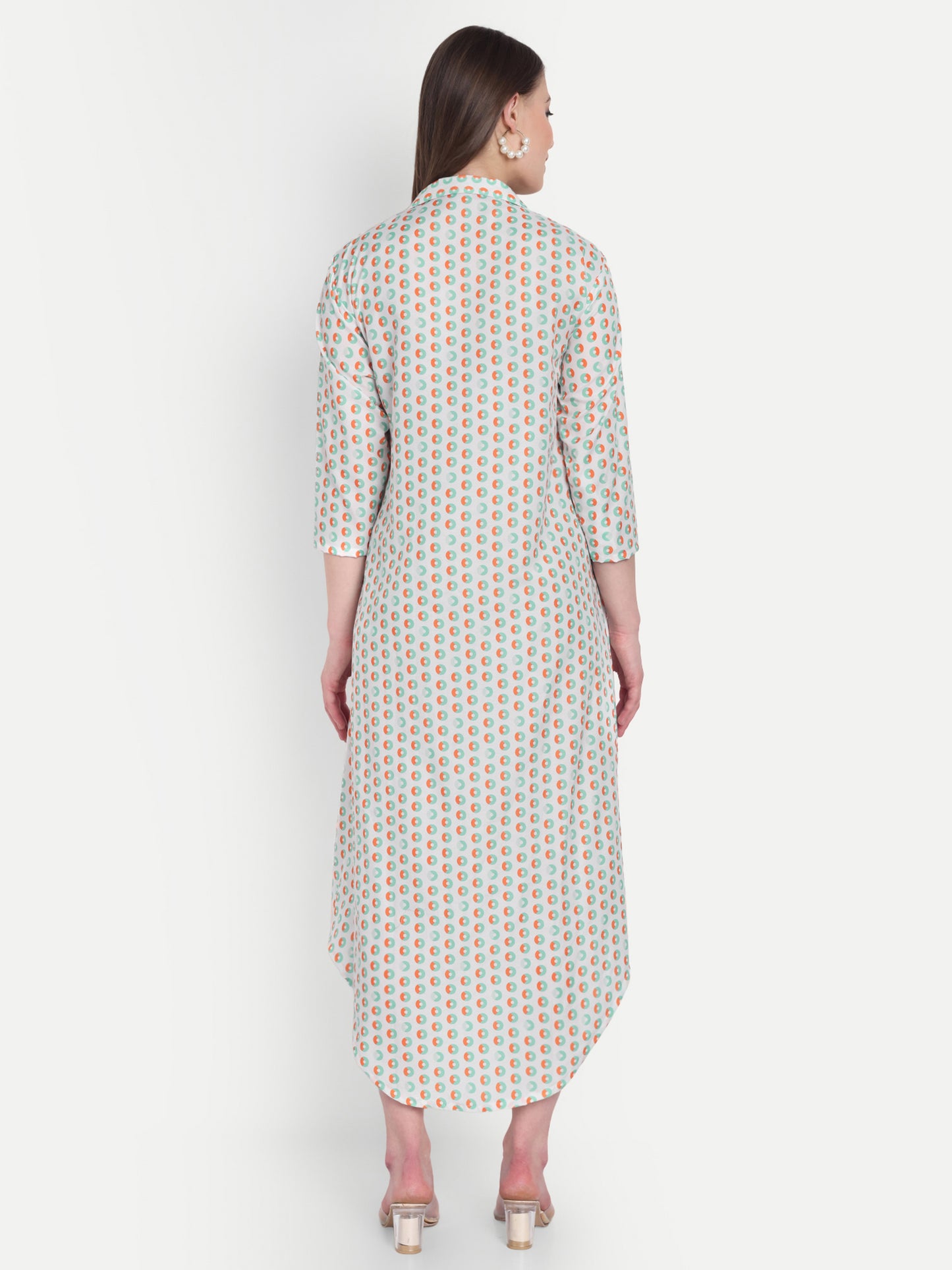 Women Ethnic Kurti – Long Kurti for Festive & Casual Wear white