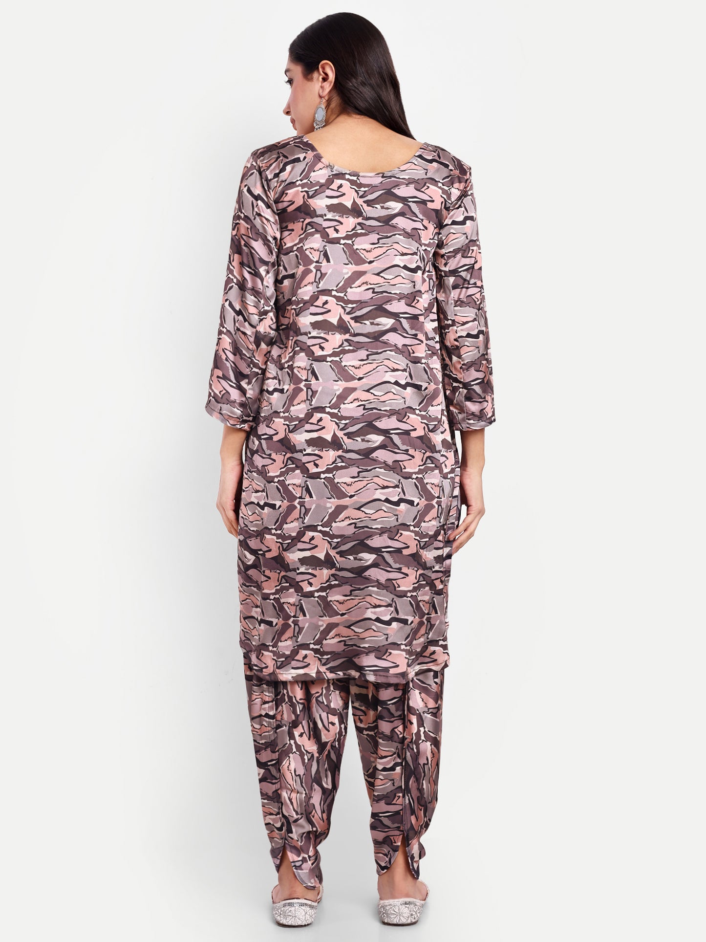 Elegant Women Co-ord Set – Stylish Matching Top & Bottom Outfit for Casual & Party Wear deep brown
