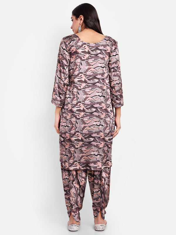 Elegant Women Co-ord Set – Stylish Matching Top & Bottom Outfit for Casual & Party Wear deep brown