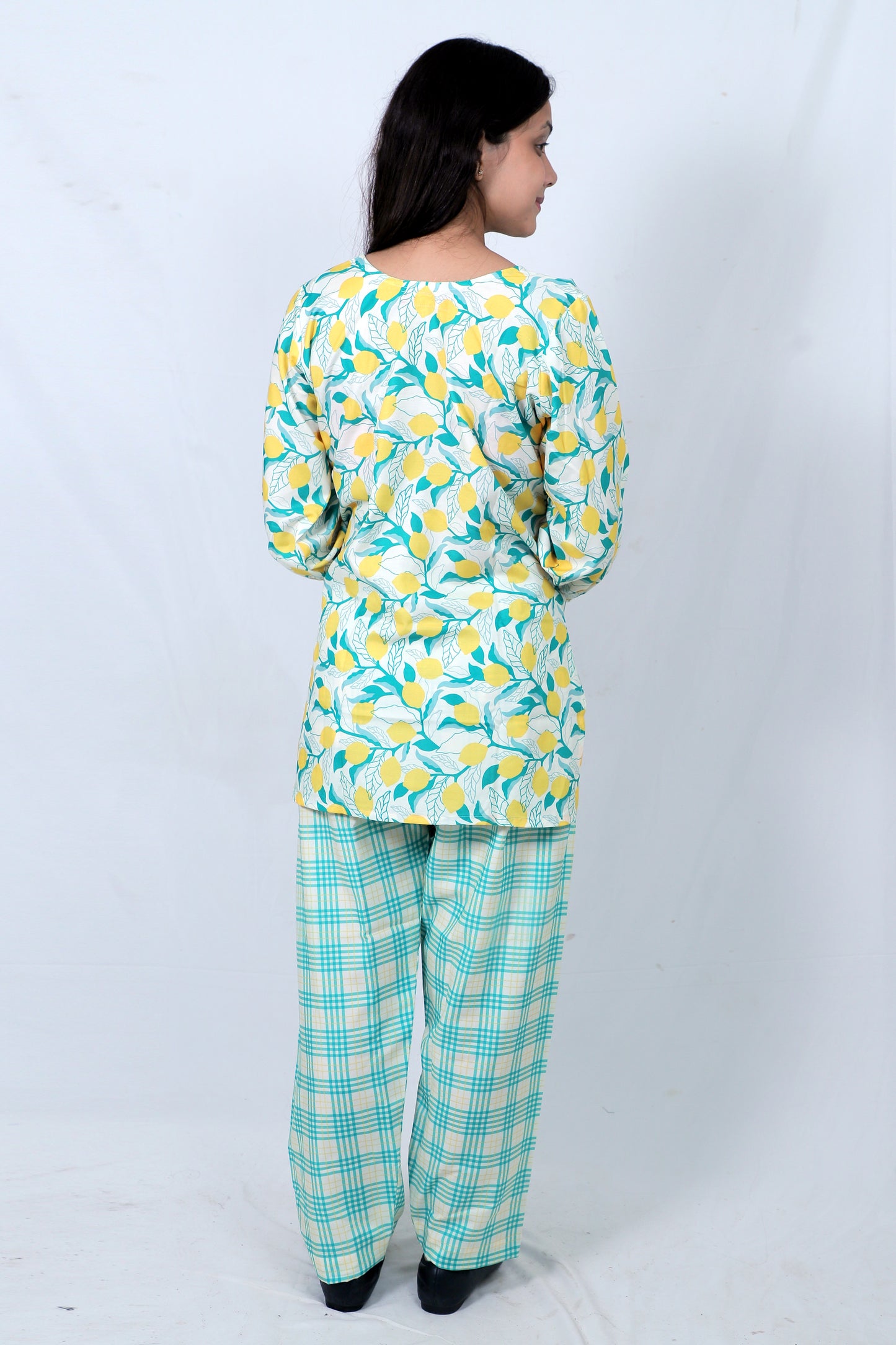 Elegant Women Co-ord Set – Stylish Matching Top & Bottom Outfit for Casual & Party Wear yellow and green