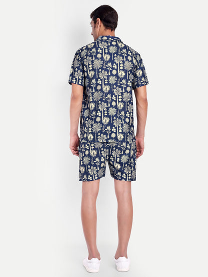 Men’s Co-Ord Set – Trendy T-Shirt & Bottom Wear Combo navy  blue