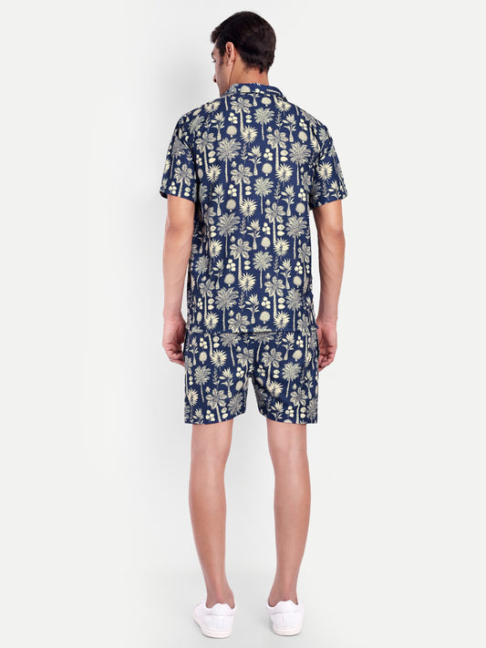 Men’s Co-Ord Set – Trendy T-Shirt & Bottom Wear Combo navy  blue