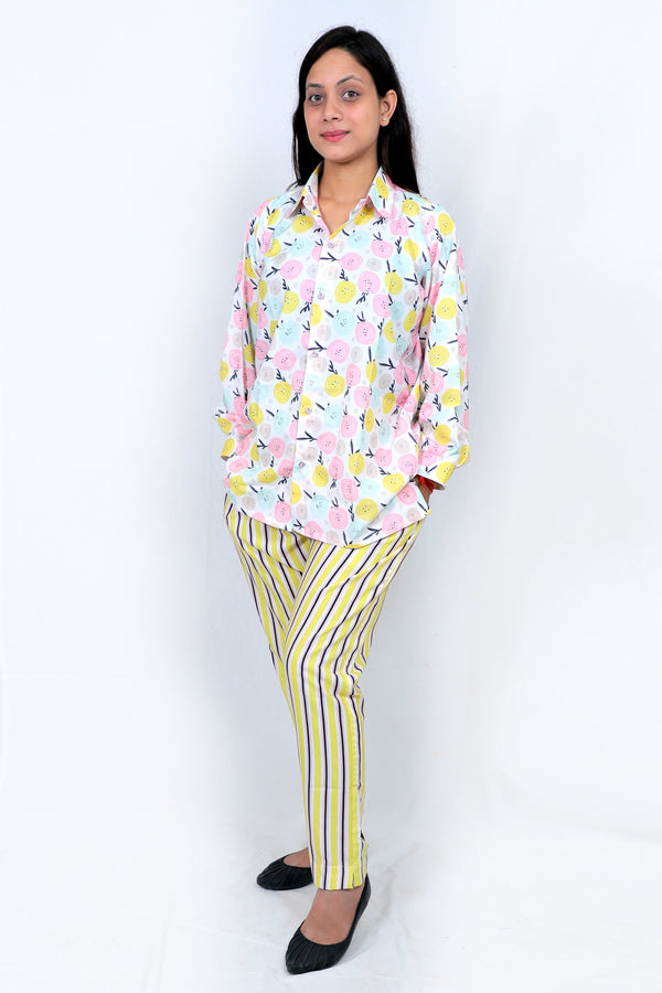 Elegant Women Co-ord Set – Stylish Matching Top & Bottom Outfit for Casual & Party Wear white