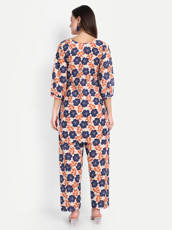 Elegant Women Co-ord Set – Stylish Matching Top & Bottom Outfit for Casual & Party Wear multicolor