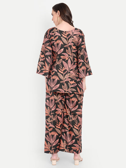 Elegant Women Co-ord Set – Stylish Matching Top & Bottom Outfit for Casual & Party Wear multicolor