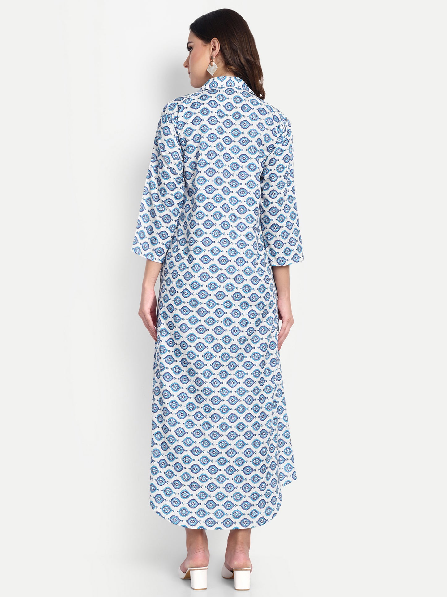 Women Ethnic Kurti – Long Kurti for Festive & Casual Wear forest green