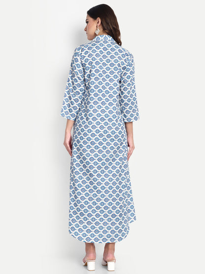 Women Ethnic Kurti – Long Kurti for Festive & Casual Wear forest green