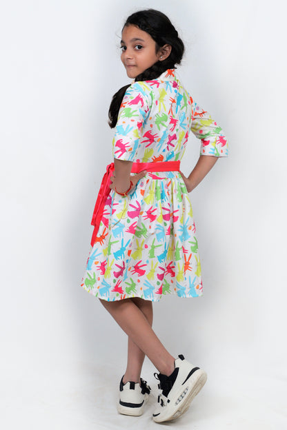 Girls Casual Cotton Frock – Lightweight Summer Outfit for Kids