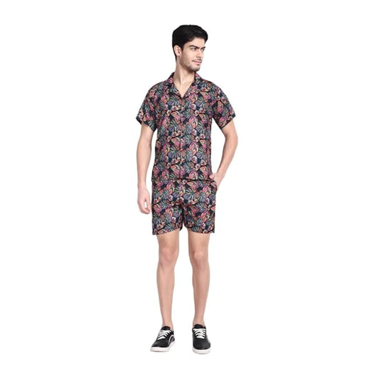 Men’s Co-Ord Set – Trendy T-Shirt & Bottom Wear Combo deep navy blue