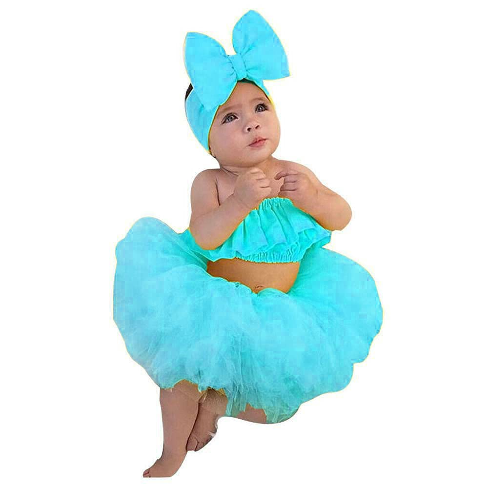 Baby Girl Dress Set – Trendy Top & Skirt for Little Girls blue