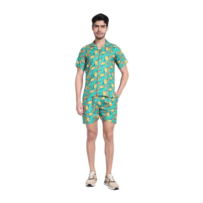 Men’s Co-Ord Set – Trendy T-Shirt & Bottom Wear Combo seafoam green