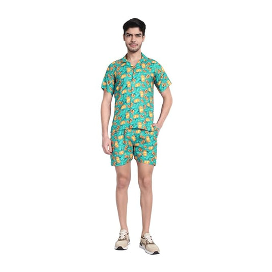 Men’s Co-Ord Set – Trendy T-Shirt & Bottom Wear Combo seafoam green