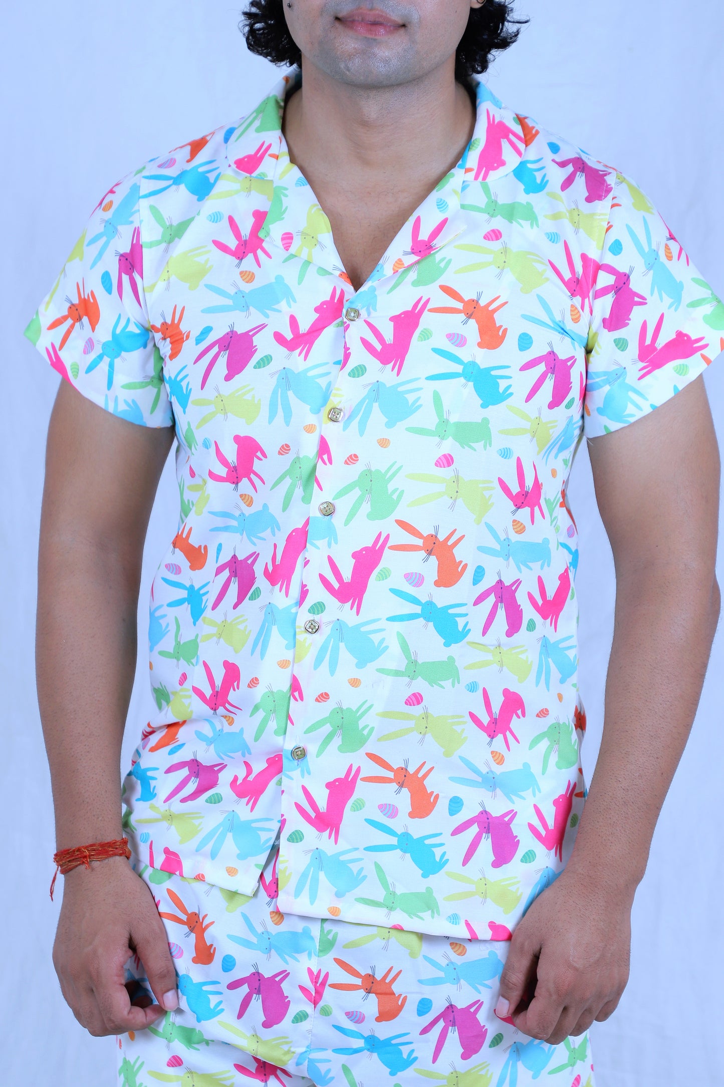 Men’s Co-Ord Set – Trendy T-Shirt & Bottom Wear Combo multi color leaf print
