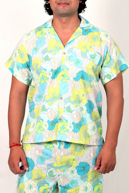 Men’s Co-Ord Set – Trendy T-Shirt & Bottom Wear Combo light mint green