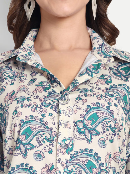 Women Ethnic Kurti – Long Kurti for Festive & Casual Wear off white
