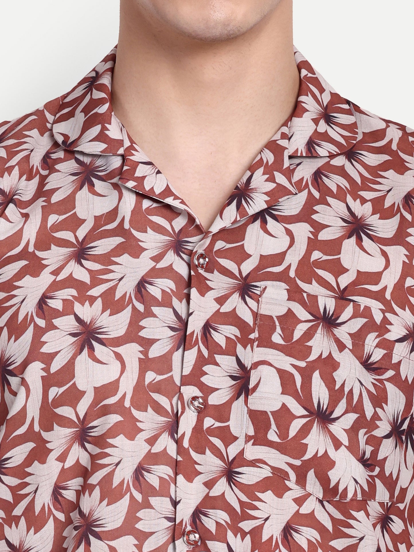 Men’s Co-Ord Set – Trendy T-Shirt & Bottom Wear Combo rust