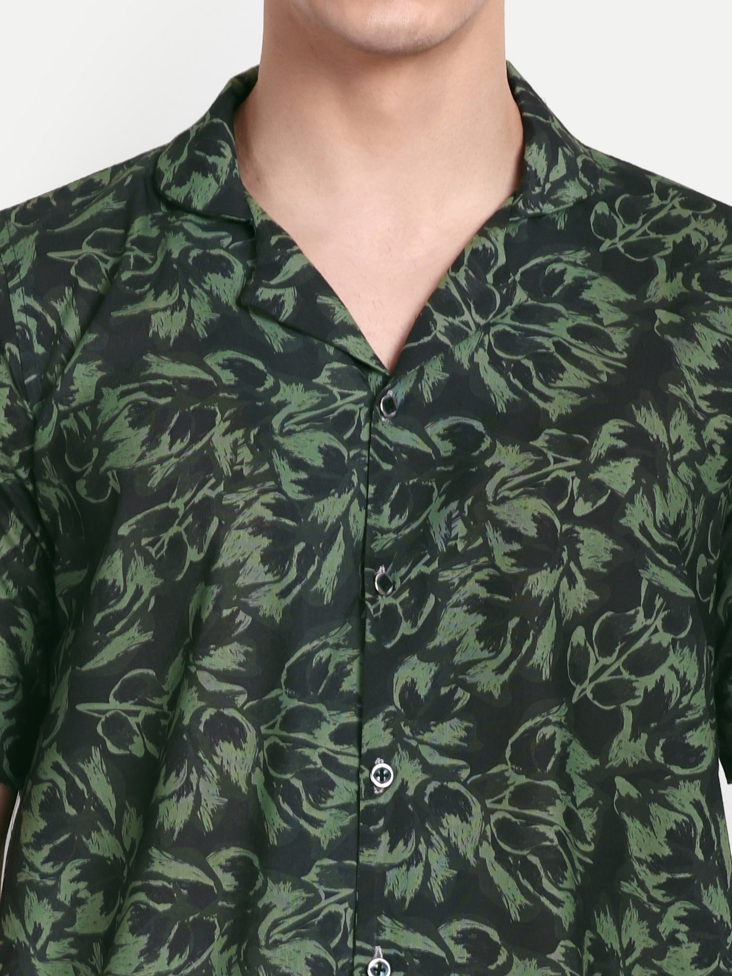 Men’s Co-Ord Set – Trendy T-Shirt & Bottom Wear Combo green print