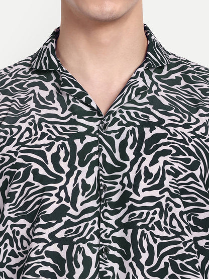 Men’s Co-Ord Set – Trendy T-Shirt & Bottom Wear Combo black printed