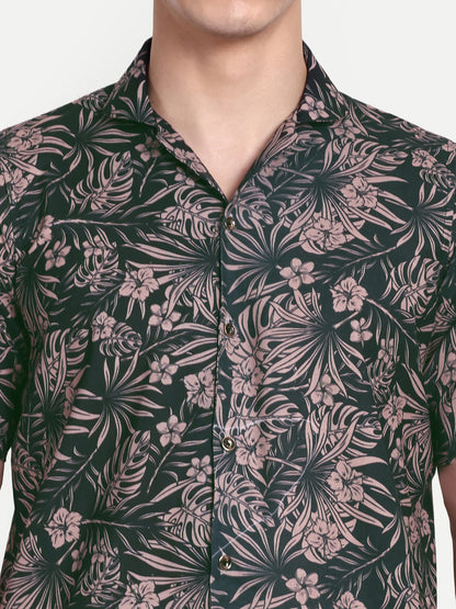 Men’s Co-Ord Set – Trendy T-Shirt & Bottom Wear Combo deep forest green