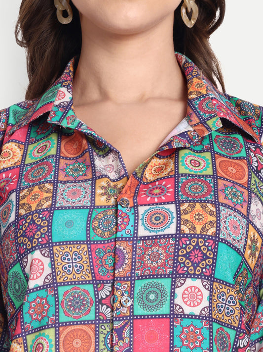 Women Ethnic Kurti – Long Kurti for Festive & Casual Wear multicolor
