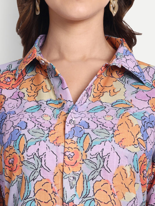 Women Ethnic Kurti – Long Kurti for Festive & Casual Wear purple