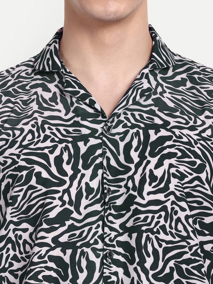 Men’s Co-Ord Set – Trendy T-Shirt & Bottom Wear Combo black printed