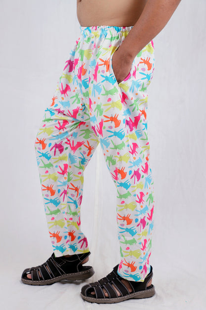 Men’s Co-Ord Set – Trendy T-Shirt & Bottom Wear Combo seafoam green and white