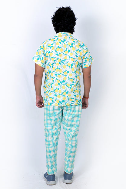 Men’s Co-Ord Set – Trendy T-Shirt & Bottom Wear Combo teal