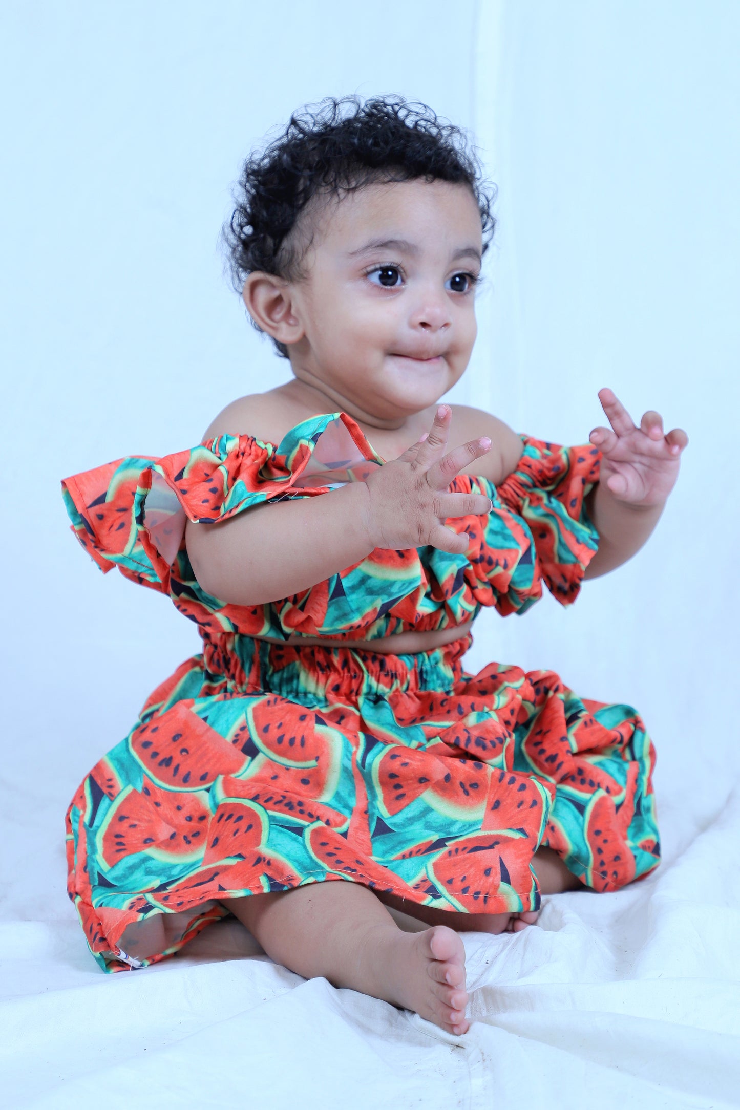 Baby Girl Dress Set – Trendy Top & Skirt for Little Girls red