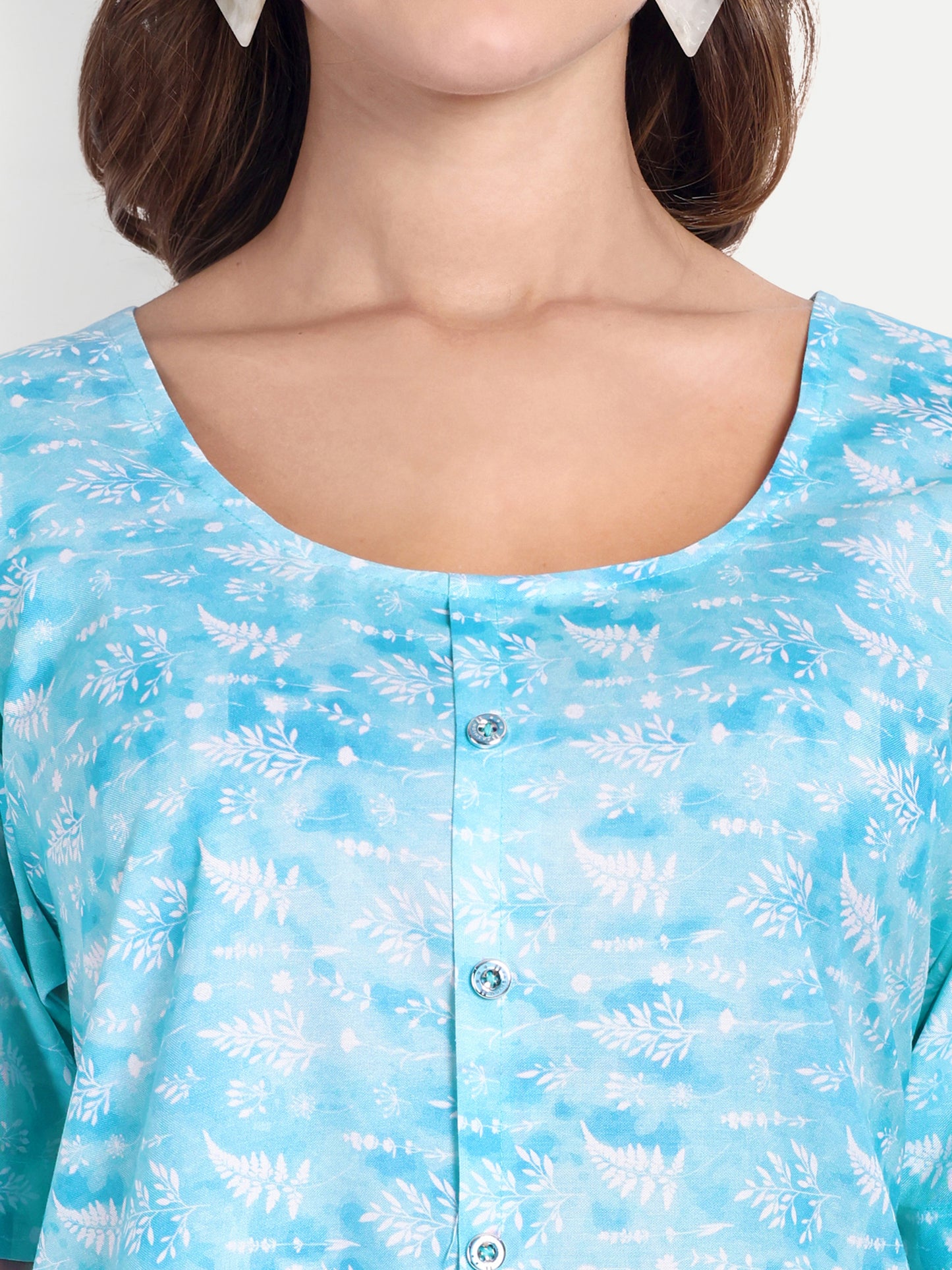 Elegant Women Co-ord Set – Stylish Matching Top & Bottom Outfit for Casual & Party Wear  sky blue