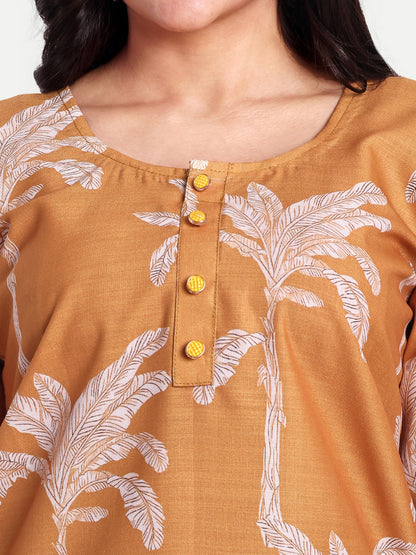 Elegant Women Co-ord Set – Stylish Matching Top & Bottom Outfit for Casual & Party Wear brown