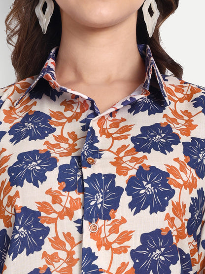 Women Ethnic Kurti – Long Kurti for Festive & Casual Wear navy blue