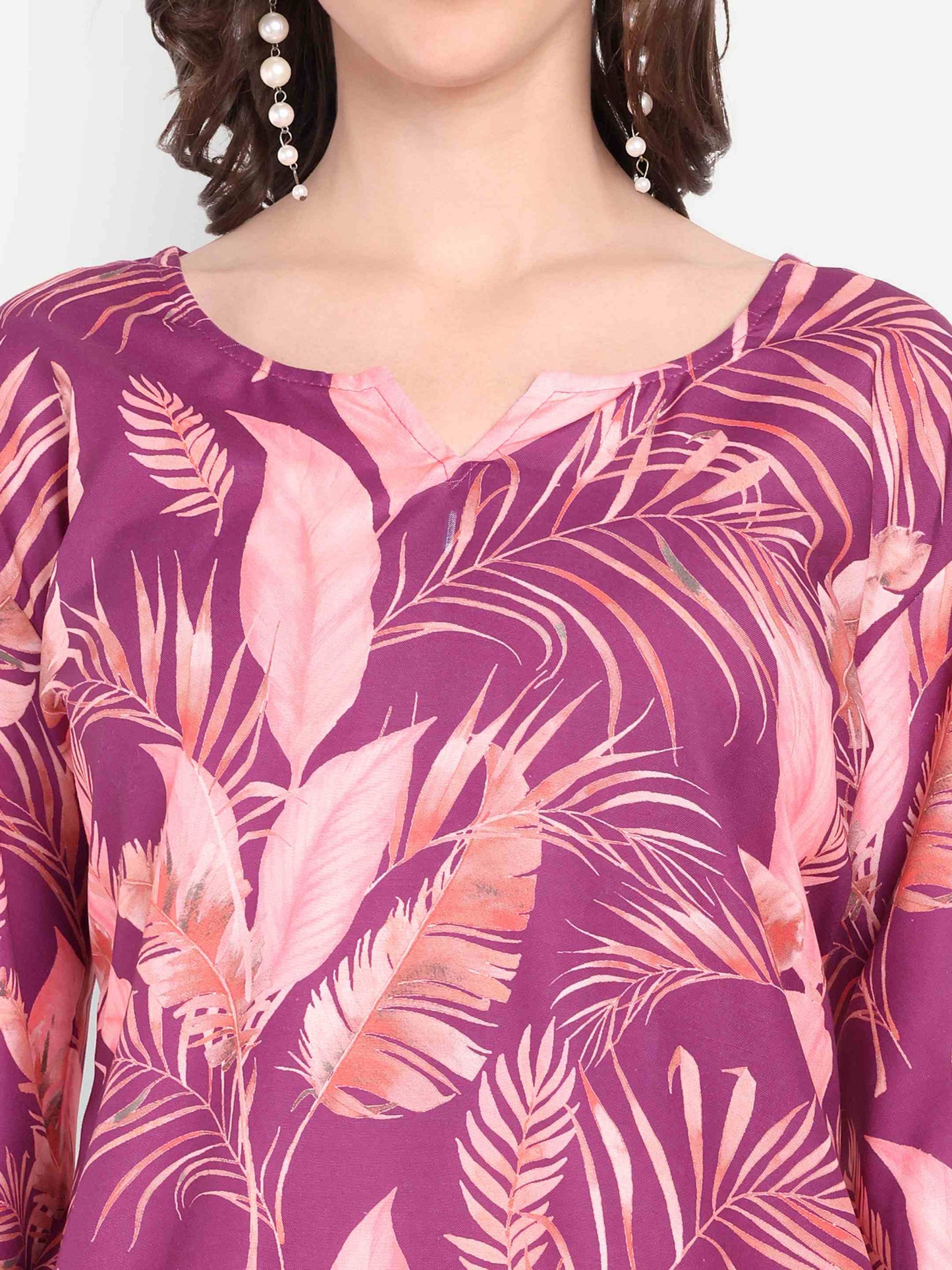 Elegant Women Co-ord Set – Stylish Matching Top & Bottom Outfit for Casual & Party Wear rose pink