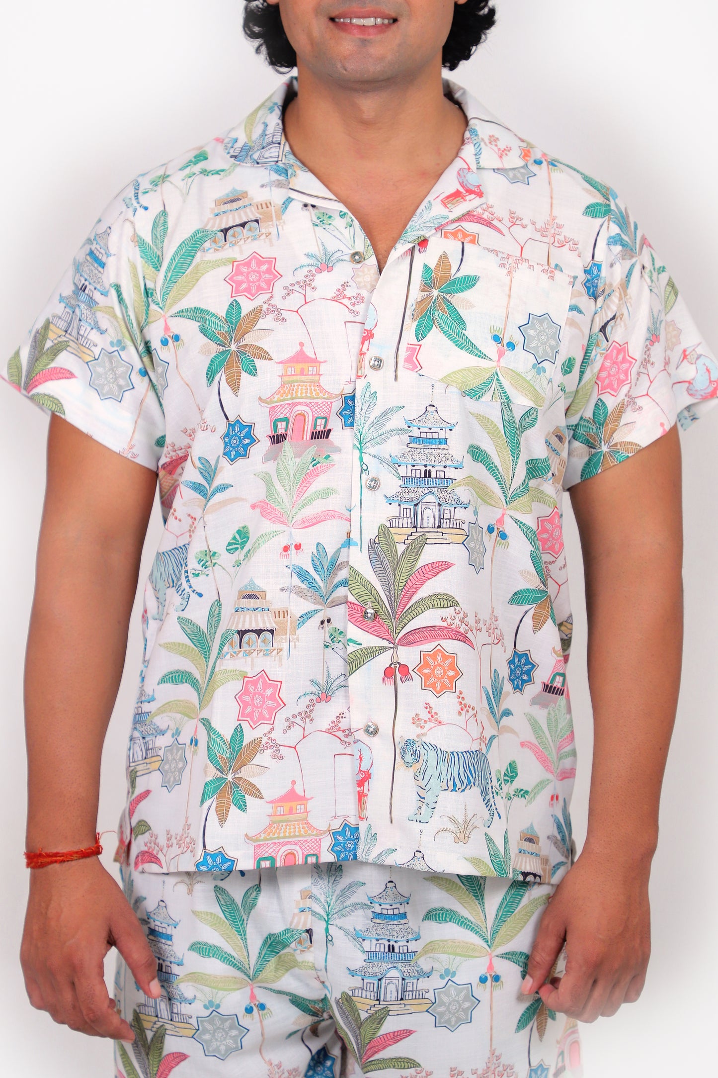 Men’s Co-Ord Set – Trendy T-Shirt & Bottom Wear Combo off white
