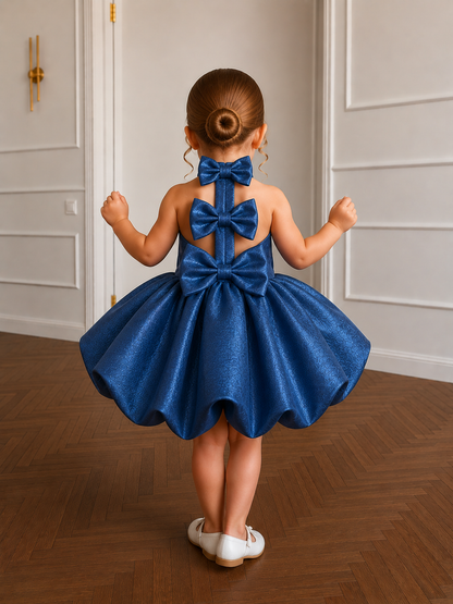 Midnight Sapphire Bubble Party Dress