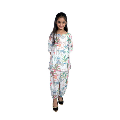 Kids Girls Cord Set – Comfortable & Stylish Matching Outfit white
