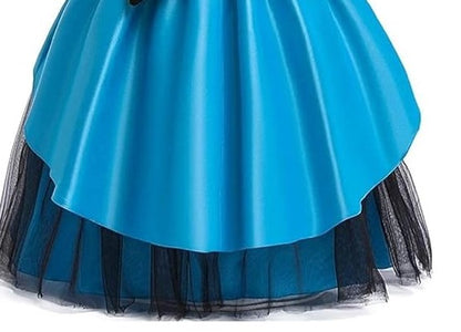 Midnight Blue Layered Princess Party Gown for Girls