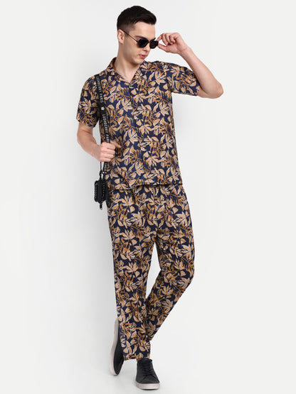 Men’s Co-Ord Set – Trendy T-Shirt & Bottom Wear Combo deep navy