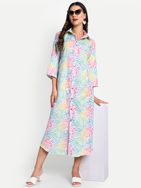 Women Ethnic Kurti – Long Kurti for Festive & Casual Wear white