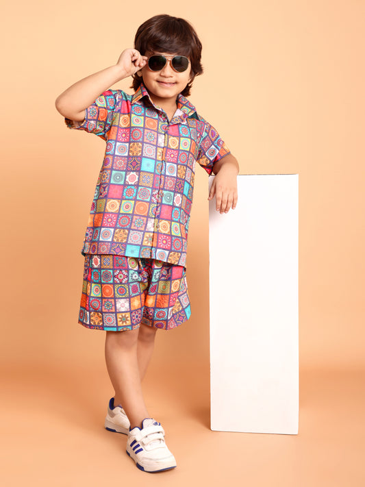 Kids Boys Printed Cord Set – Lightweight & Stylish Co-Ord Outfit