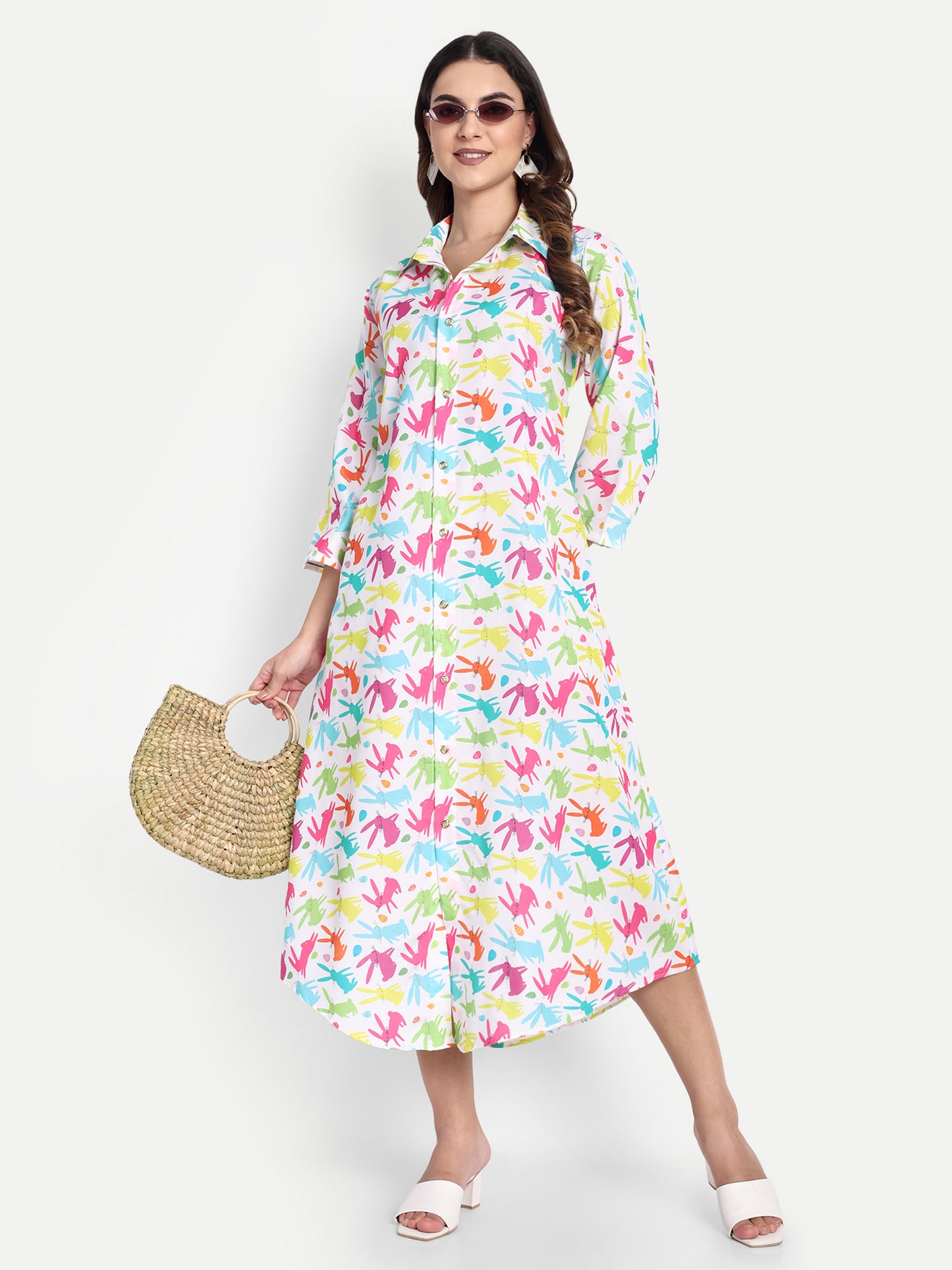 Women Ethnic Kurti – Long Kurti for Festive & Casual Wear white