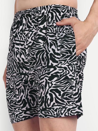 Men’s Co-Ord Set – Trendy T-Shirt & Bottom Wear Combo black printed