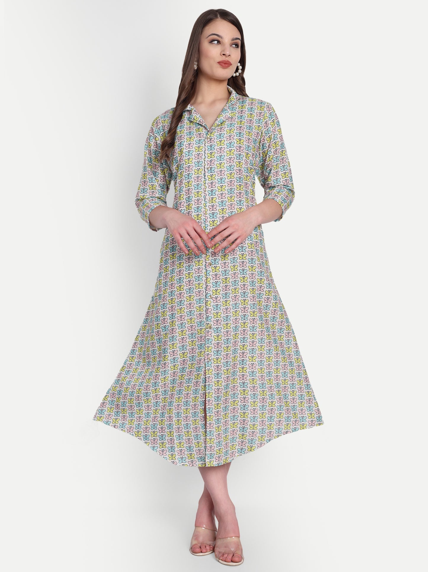Women Ethnic Kurti – Long Kurti for Festive & Casual Wear mint