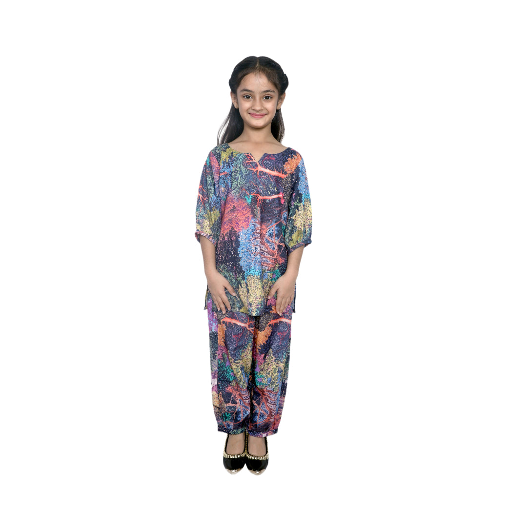 Kids Girls Cord Set – Comfortable & Stylish Matching Outfit multicolor