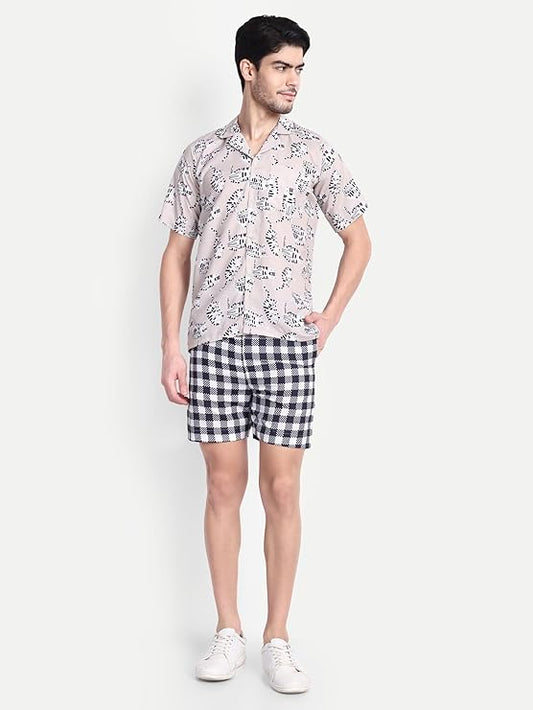 Men’s Co-Ord Set – Trendy T-Shirt & Bottom Wear Combo purple