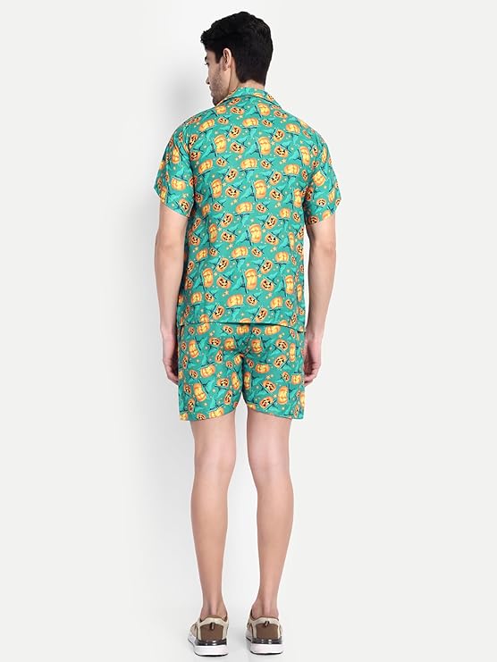 Men’s Co-Ord Set – Trendy T-Shirt & Bottom Wear Combo seafoam green