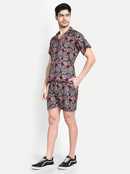 Men’s Co-Ord Set – Trendy T-Shirt & Bottom Wear Combo deep navy blue