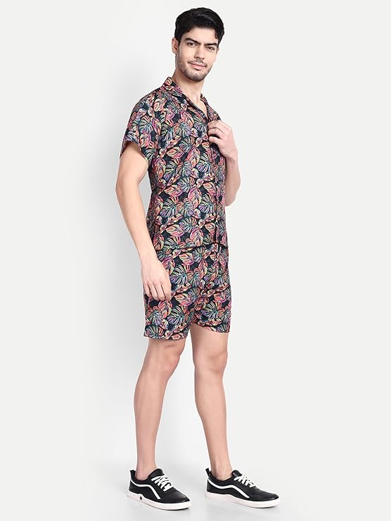 Men’s Co-Ord Set – Trendy T-Shirt & Bottom Wear Combo deep navy blue